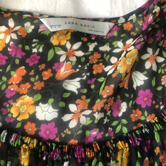 Zara Floral-Sheer Dress - Picture 4 of 5